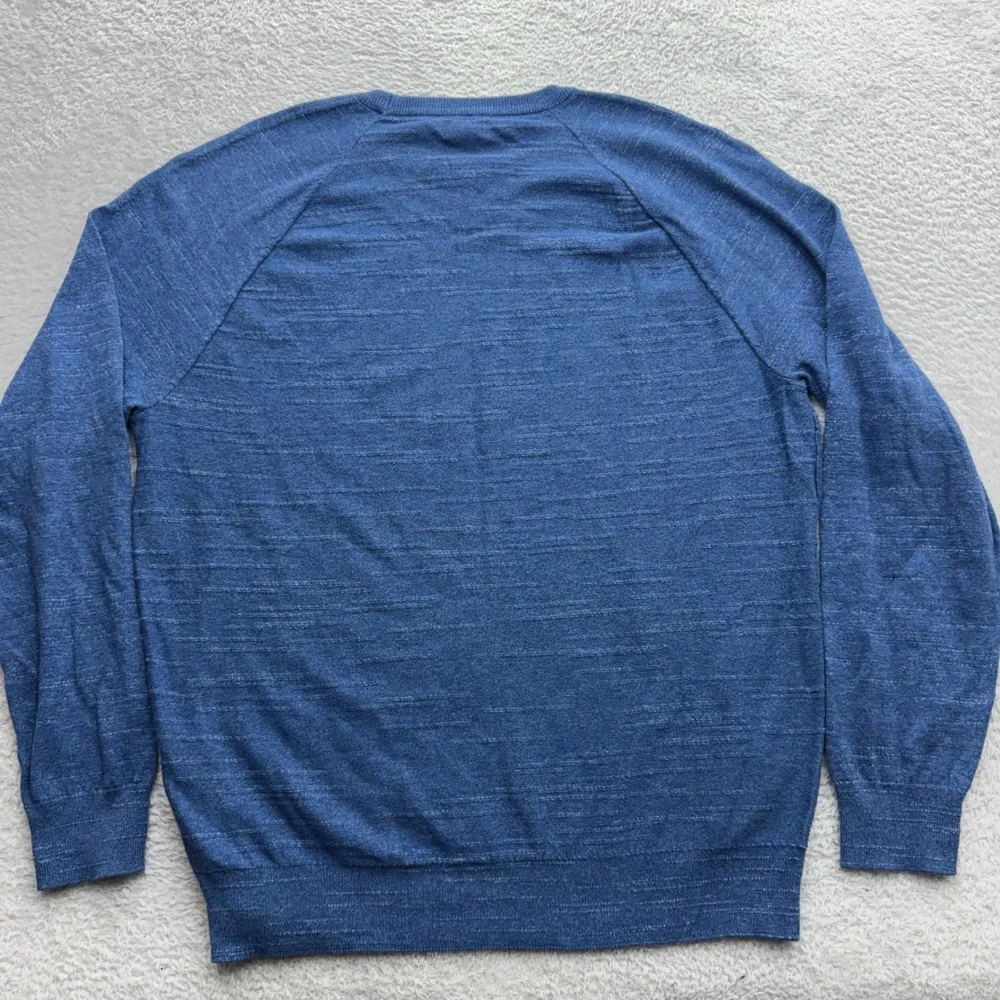 J.Crew Mens Blue‎ Cotton Slub Crewneck Raglan Sweater F9518 Size L NWT